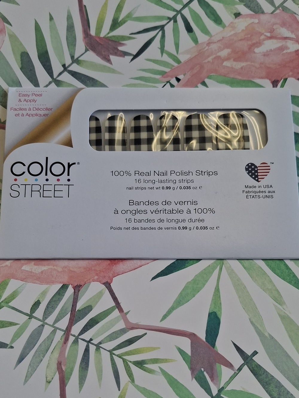 Color Street Black & White Gingham Nail Strips - Plaid About You